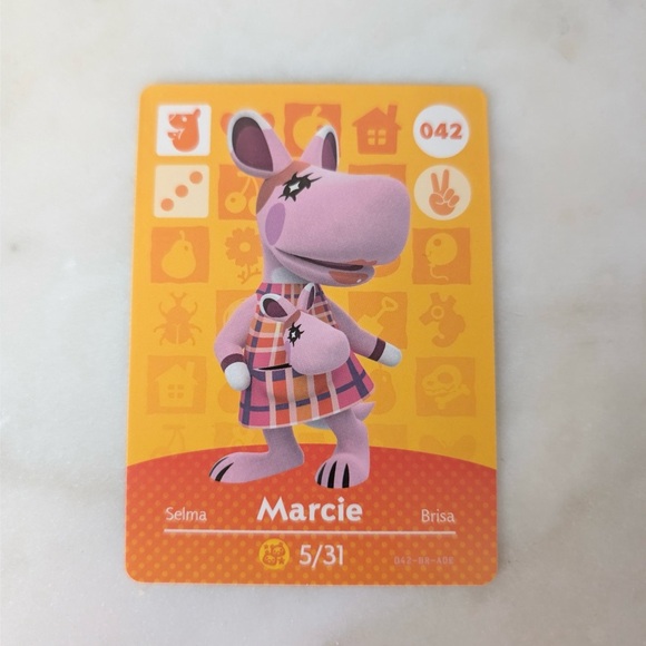 Nintendo Other - Marcie 042 Animal Crossing NINTENDO Amiibo Card Series 1 MINT NEW HORIZON